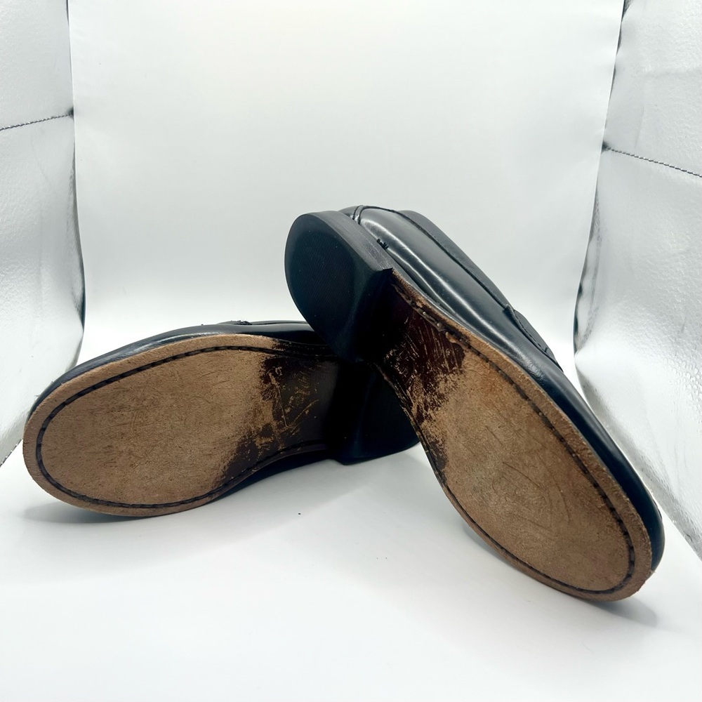 BROOKS BROTHERS 12.5 M Black Boys Penny Loafer Dress Shoes - Picture 3 of 5